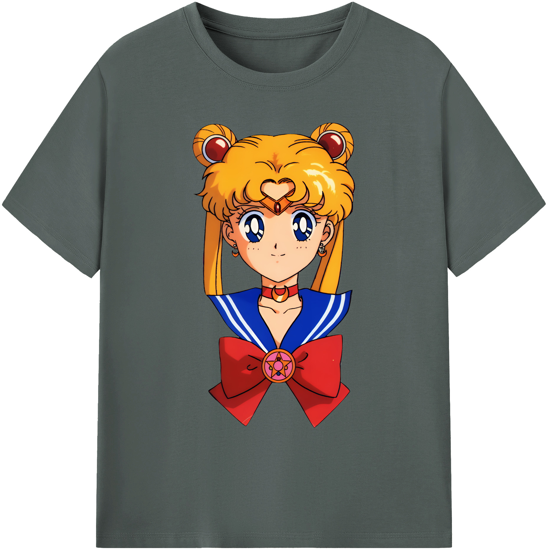 （画像用） 美少女戦士セーラームーン 月野 うさぎ つきの うさぎ Sailor Moon Tsukino Usagi 綿100％ メンズ半袖Tシャツ｜肌触りやわらか＆通気性